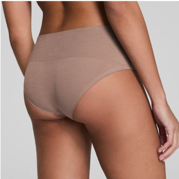 SPANXsupersmooth Undie-tectable Supima Cotton Tanga in Cafe Au Lait 1X NEW - Picture 2 of 8